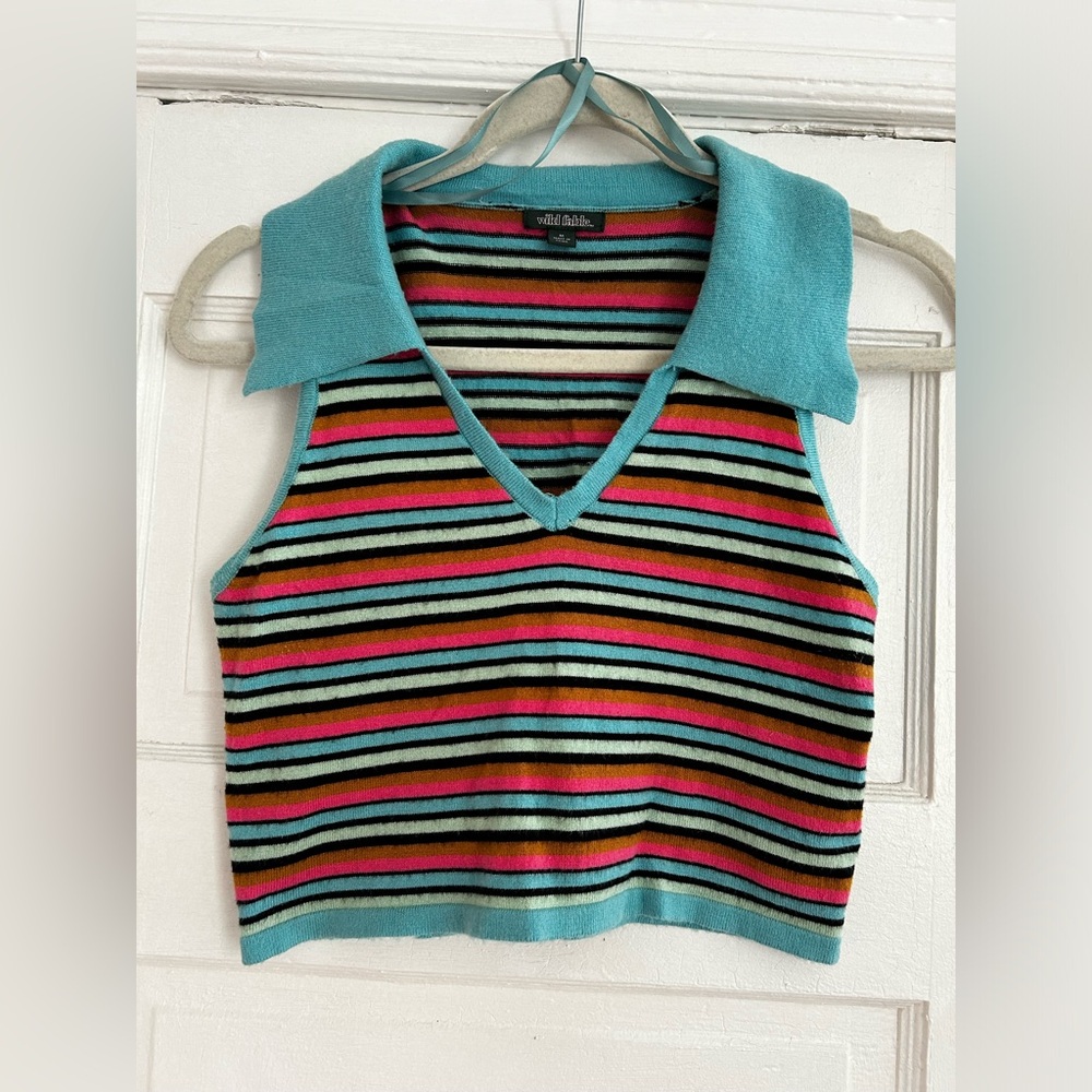 Striped sweater vest